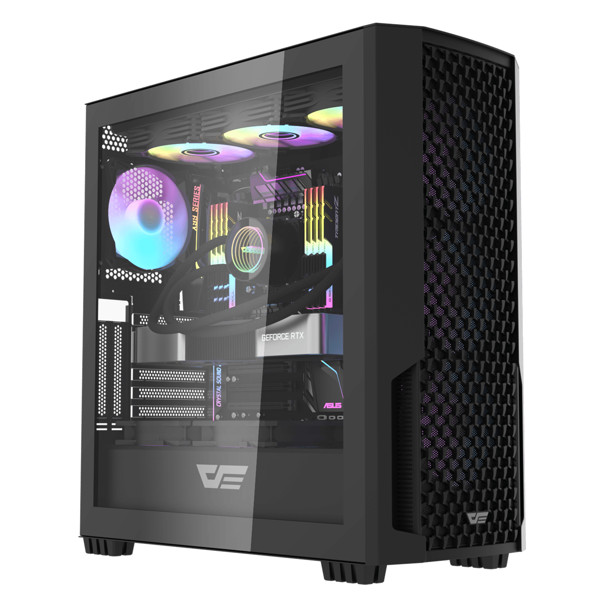 Darkflash DF2100 E-ATX Mid Tower Gaming PC Case (Black)